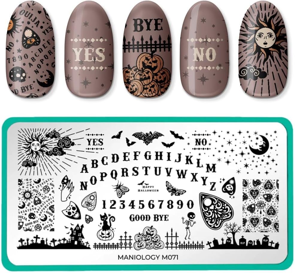 Maniology Sorcery and Spells Nail Stamping Plate Set, Halloween Plates Bundle, Sorcery Wizards