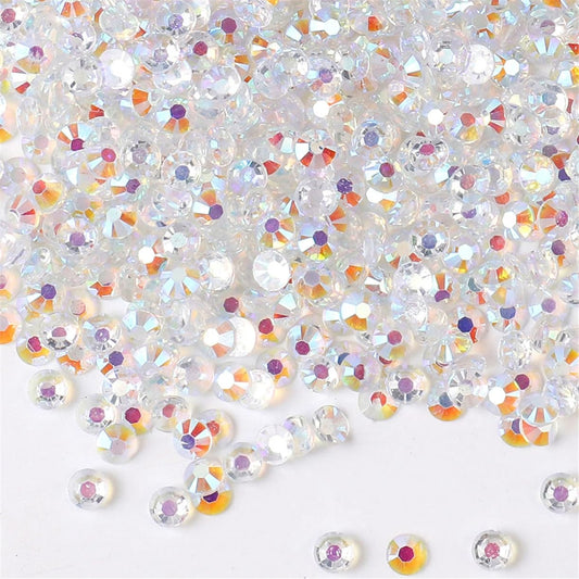 1000 Pieces SS20 5mm Flatback Rhinestones AB Clear Round Gems Crystals for Nail Art DIY Crafts