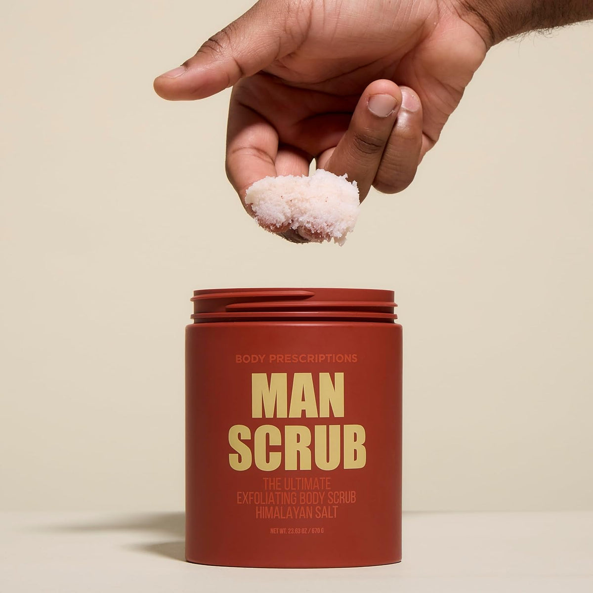 Body Prescriptions Men’s Exfoliating Body Scrub – Ultimate Skin Cleansing Wash in Jar with