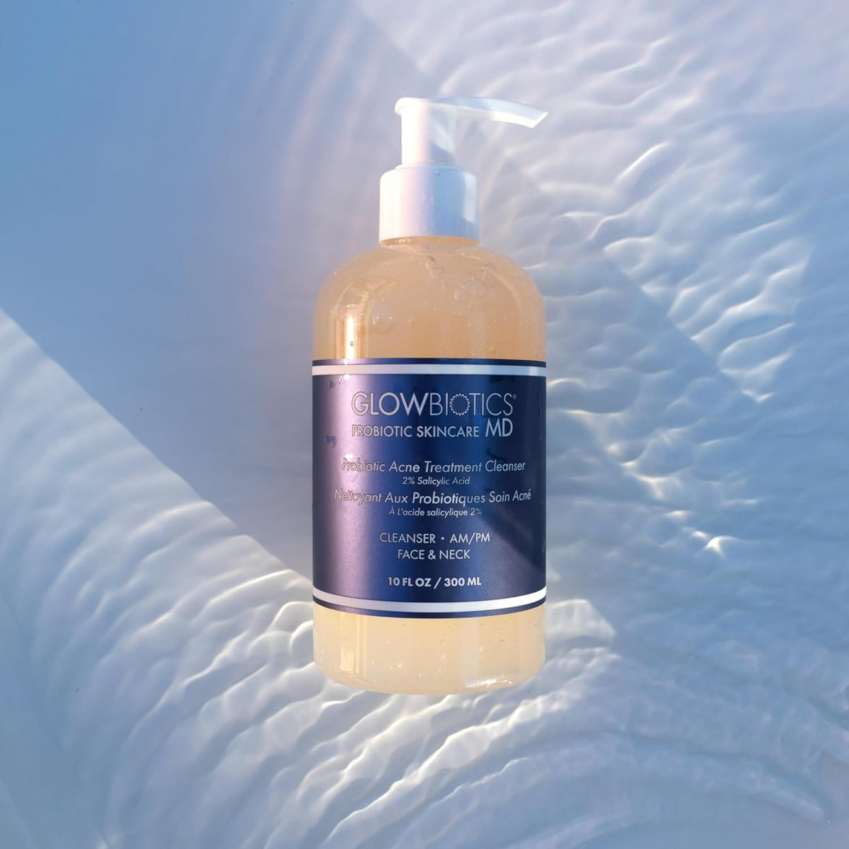 Glowbiotics Probiotic Clarifying Cleanser 10 oz – Gentle Foaming Face & Body Wash with 2% Salicylic