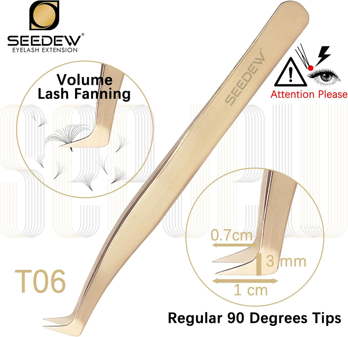 Tweezer Eyelash Extensions 1 PCS Stainless Steel 90 Degree Pointy Boot L Shape Tweezer Isolation