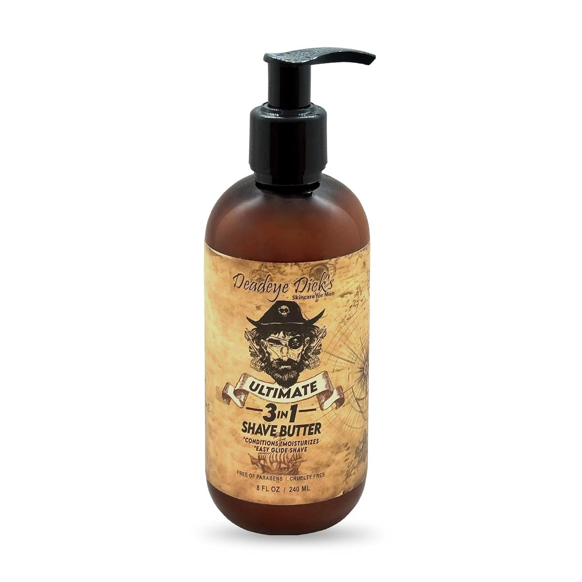 DeadeyeDick's 3-in-1 Shave Butter | Natural Shave Cream for Face, Head & Body | Gentle