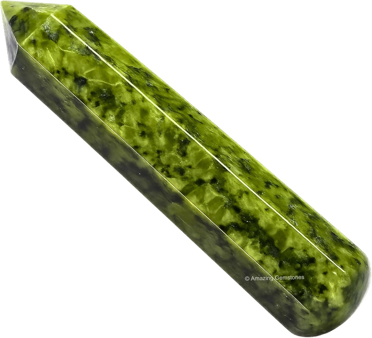 Amazing Gemstone Green Jade Crystal Wand Massage Stick - Pelvic Wand Gua Sha for Adults - Crystals