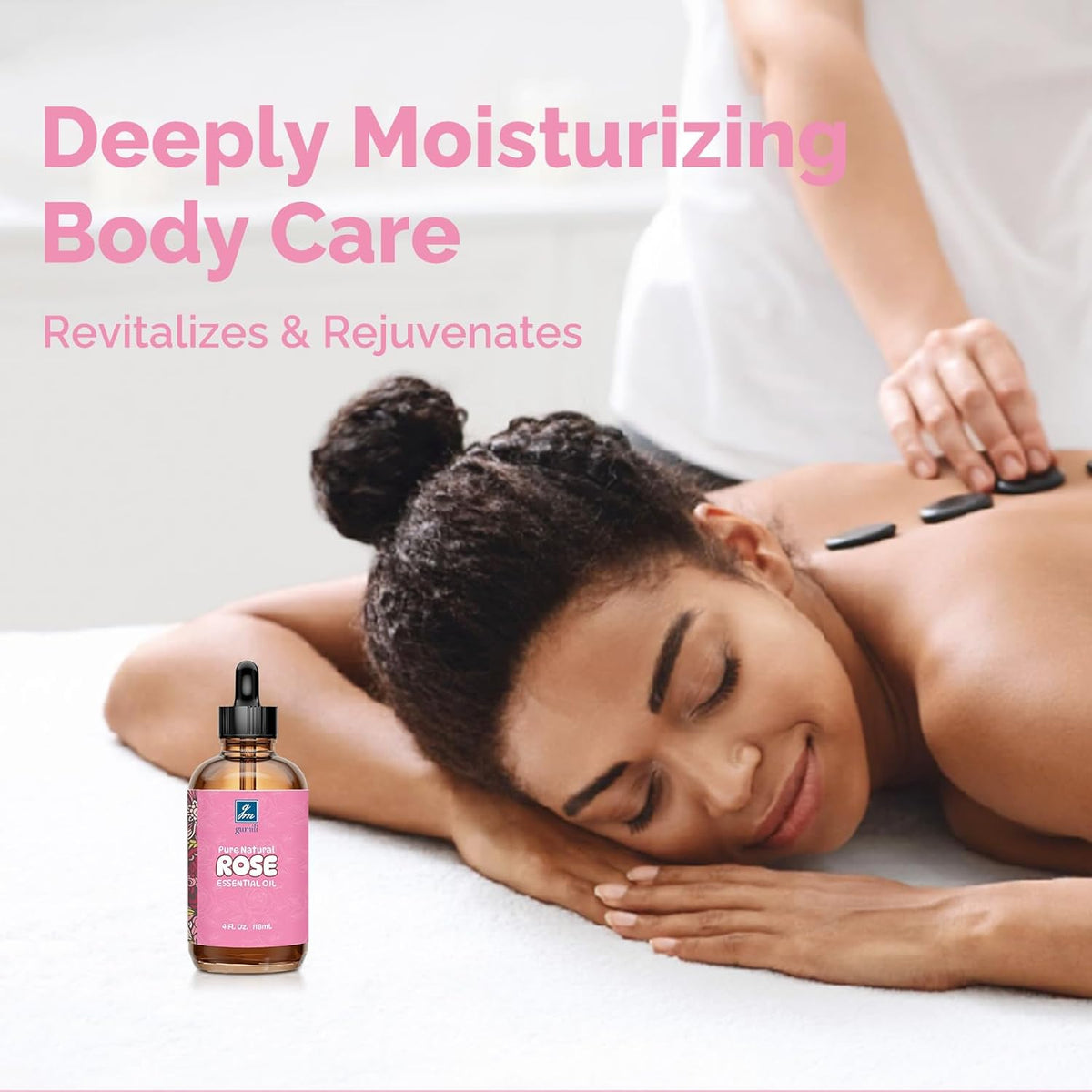 Rose Essential Oil 4 Oz, 100% Pure Natural Rose Oil for Diffuser, Skin, Hair, Body, Face Care
