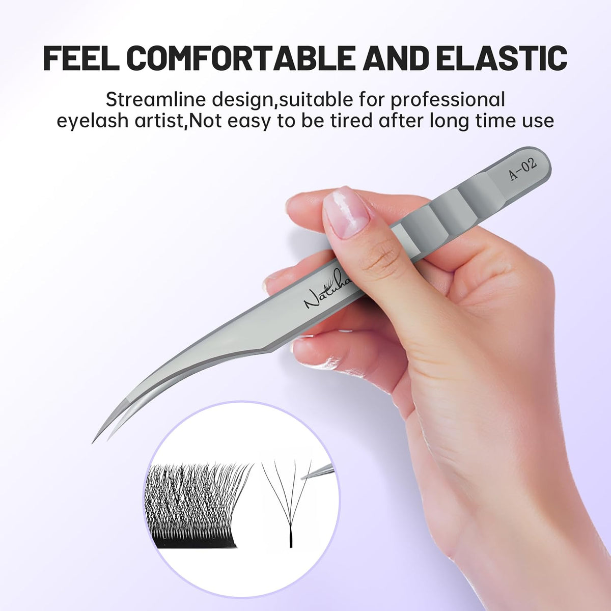 High Precision Lash Tweezers for Individual and Volume Eyelash Extensions Premium Stainless Steel