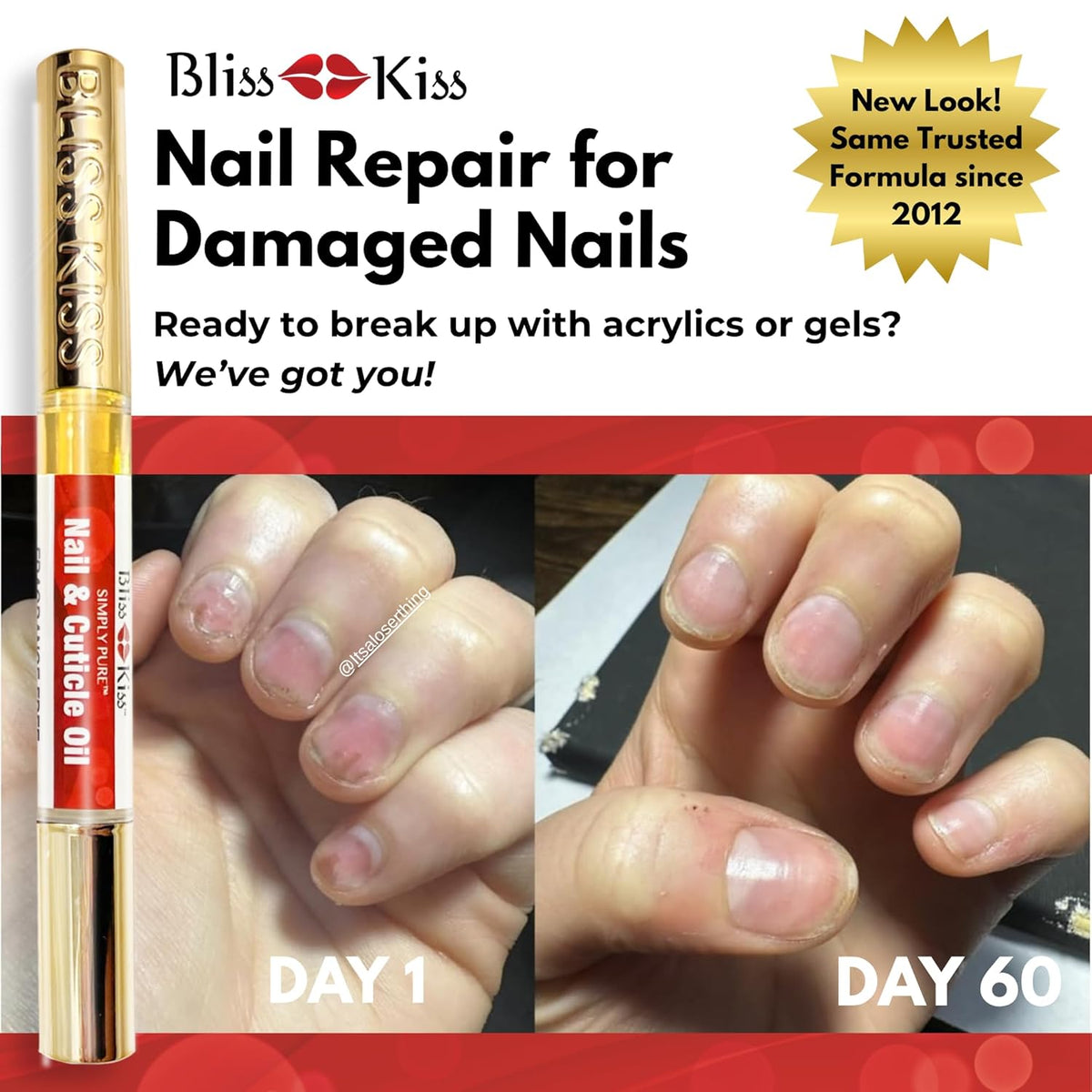 Bliss Kiss | 1 Fragrance Free | Nail Oil Cuticle Pen w/Vitamin E & Jojoba⏤Nail Strengthener Nail