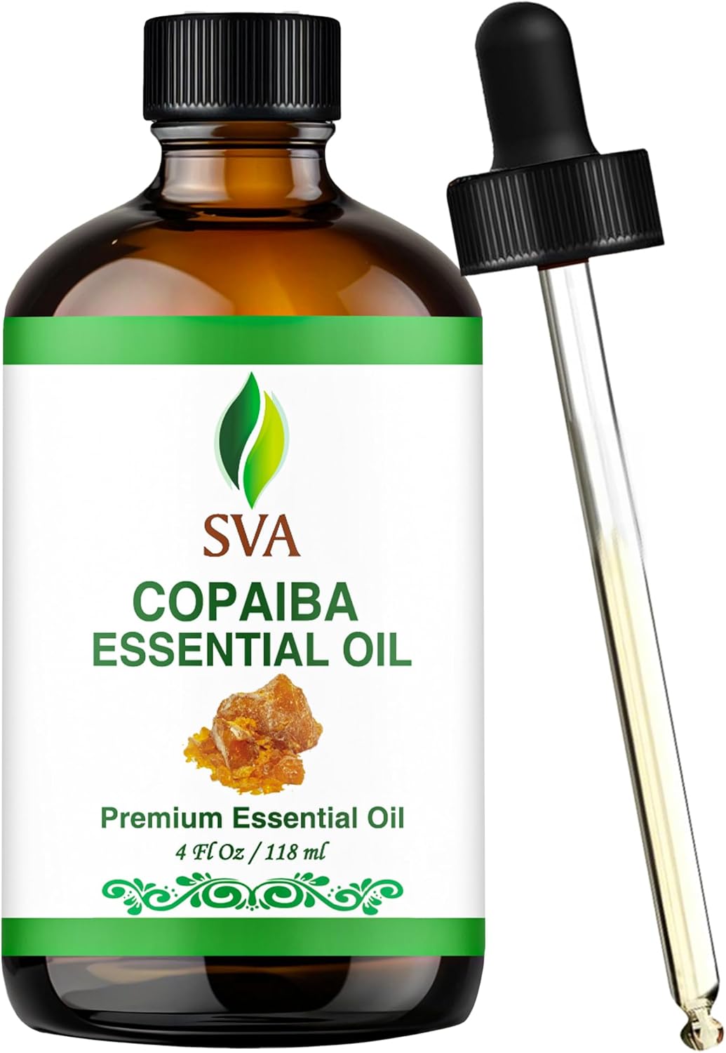 SVA Copaiba Essential Oil – 4 Fl Oz – 100% Natural Copaiba Oil - for Diffuser, Hair Care, Face