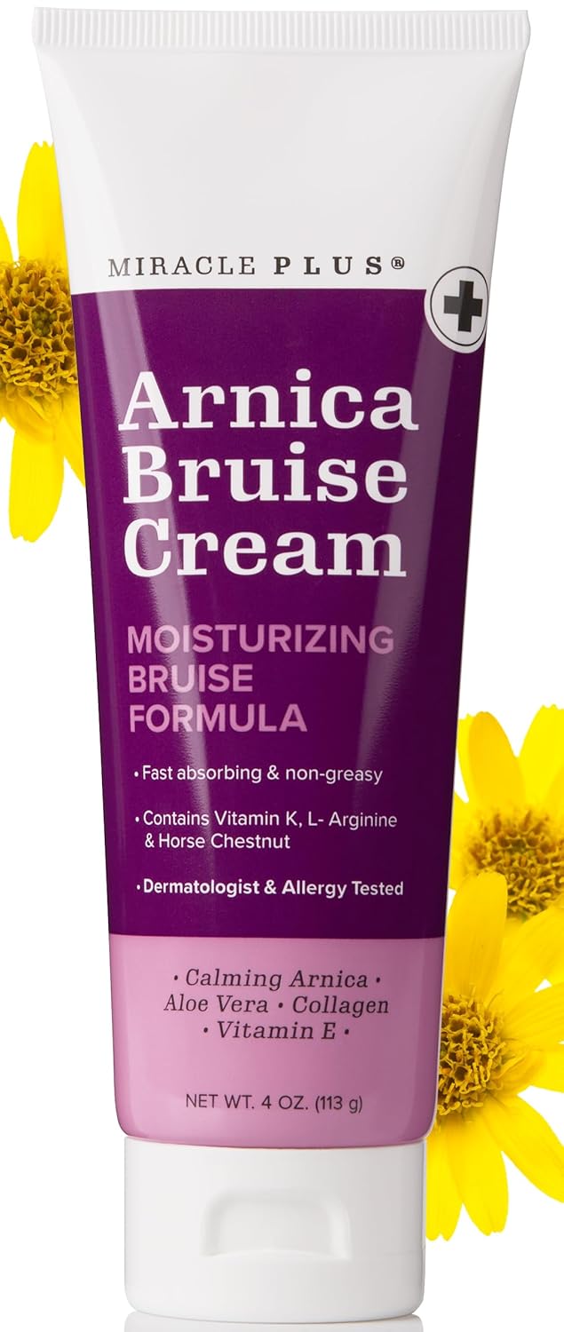 Miracle Plus Arnica Cream Bruise Relief Lotion For Bruising And Swelling On Skin | Bruise Cream
