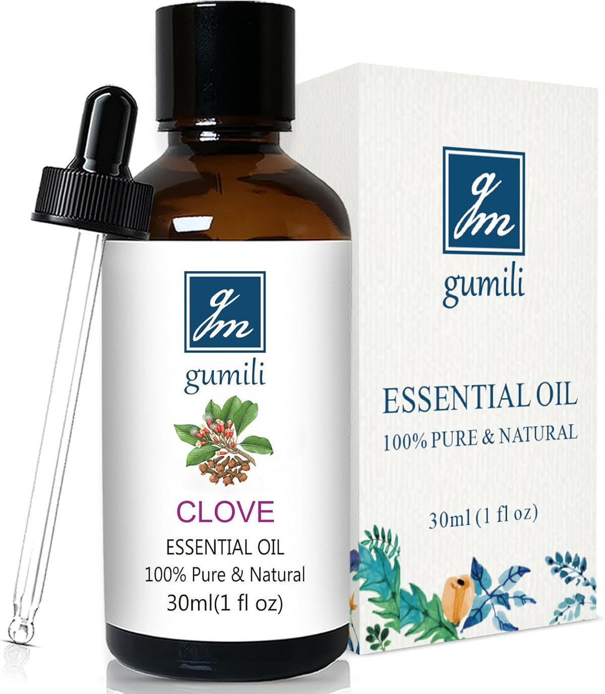 Clove Oil 1 Oz, 100% Pure Clove Bud Essential Oil for Teeth and Gums, Natural Aromatherapy