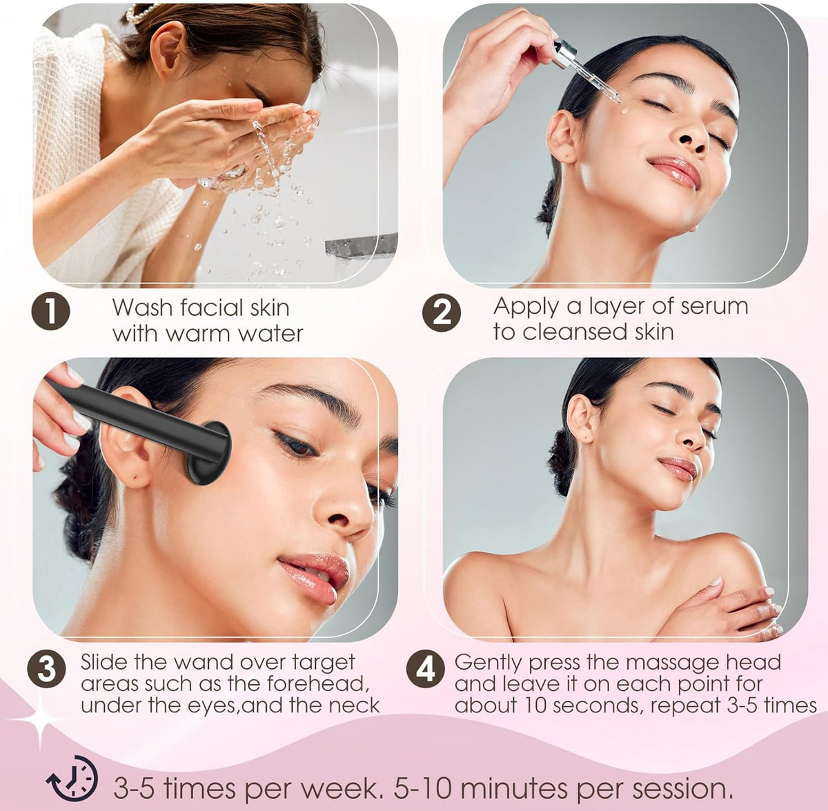Light-Therapy-Wand, Red Light Therapy for Face and Neck, 9-in-1 Led Facial Sculptor Rejuvenation