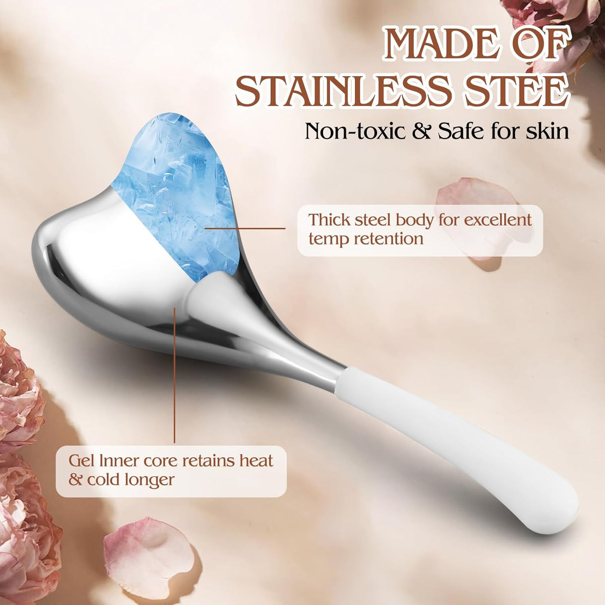 Cryo Sticks for Face - Gua Sha and Massage 2-in-1, Ice Globes-Facial Skin Care Tools for Women