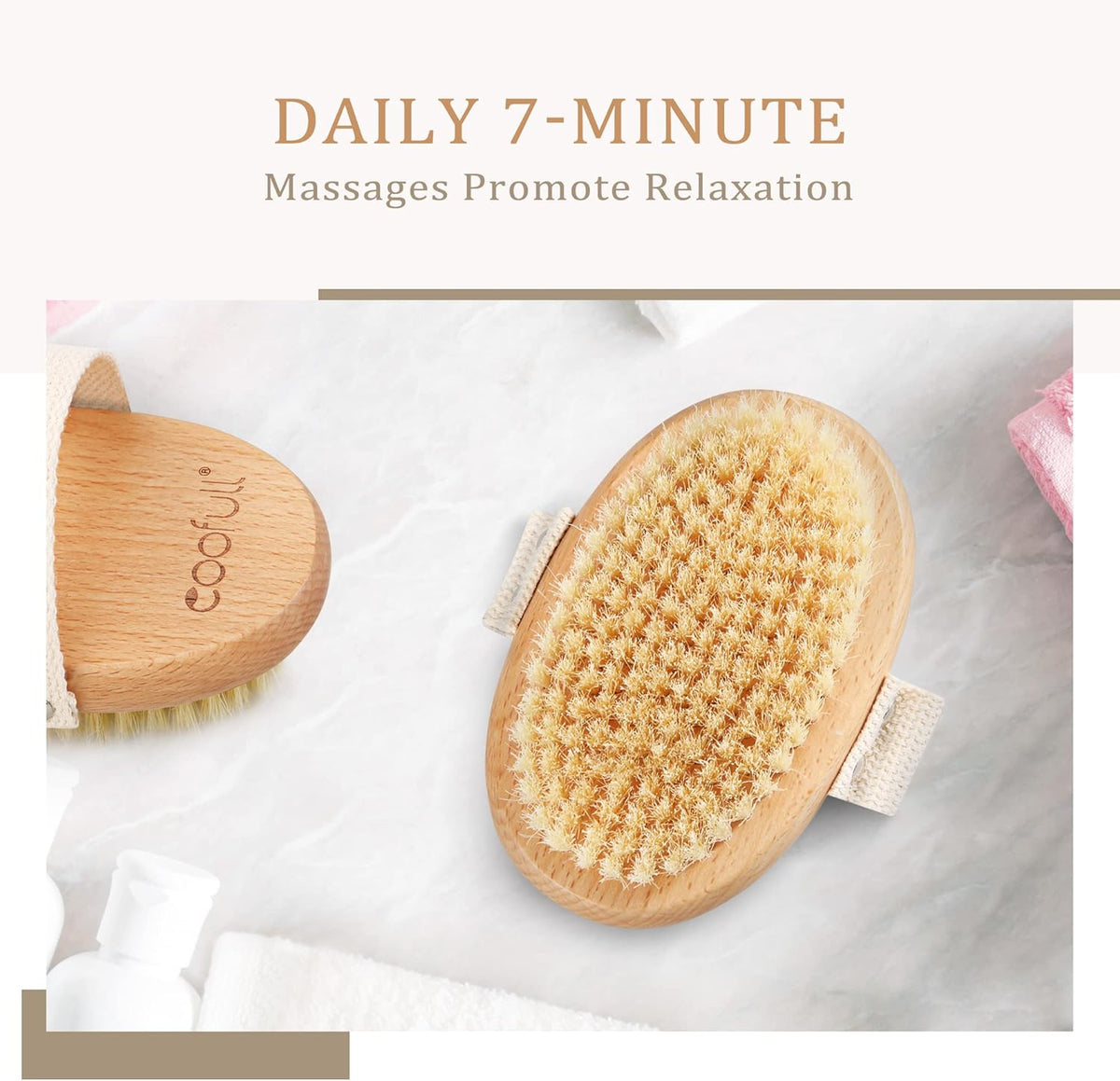 SURDOCA Dry Brush, Body Exfoliating Scrubber, Bath Shower Brushes for Improve Circulation