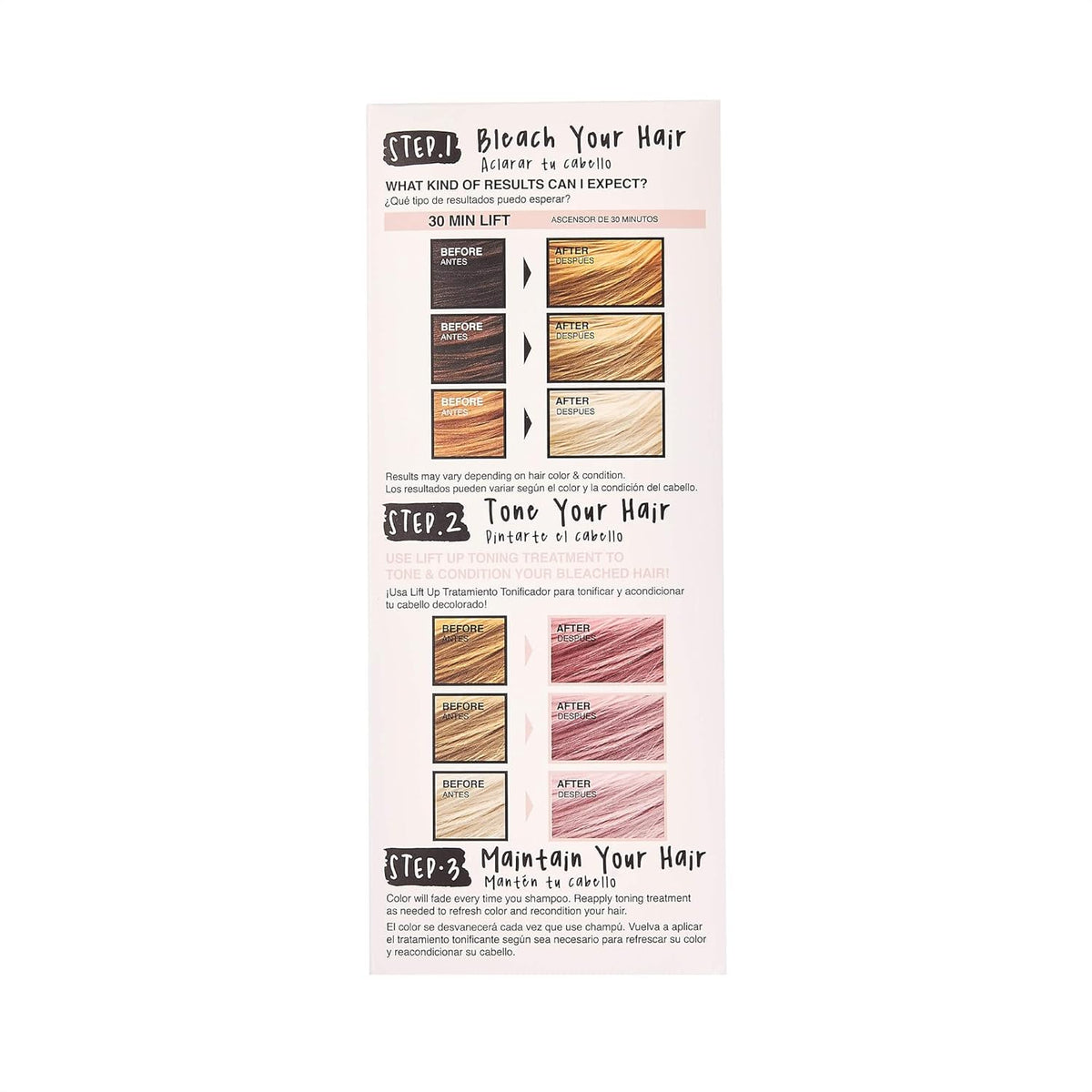 KISS Lift Up Complete Hair Bleach Kit with Revitalizing Plex Serum, Strengthen and Protect Hair