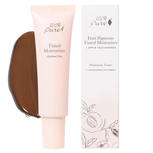 100% PURE Tinted Moisturizer Anti-Aging Face Makeup - Fruit Pigmented Cocoa Light to Medium