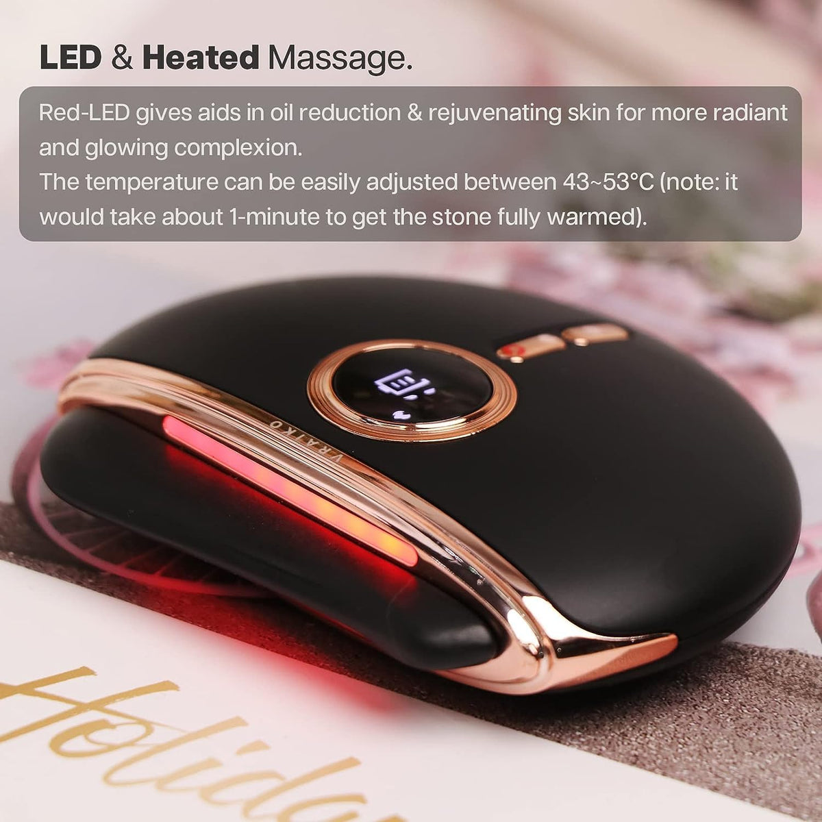 Eclipse Gua Sha Facial Tools, Face Sculpting Tool, Electric Face Massager with 3-Level Heat &