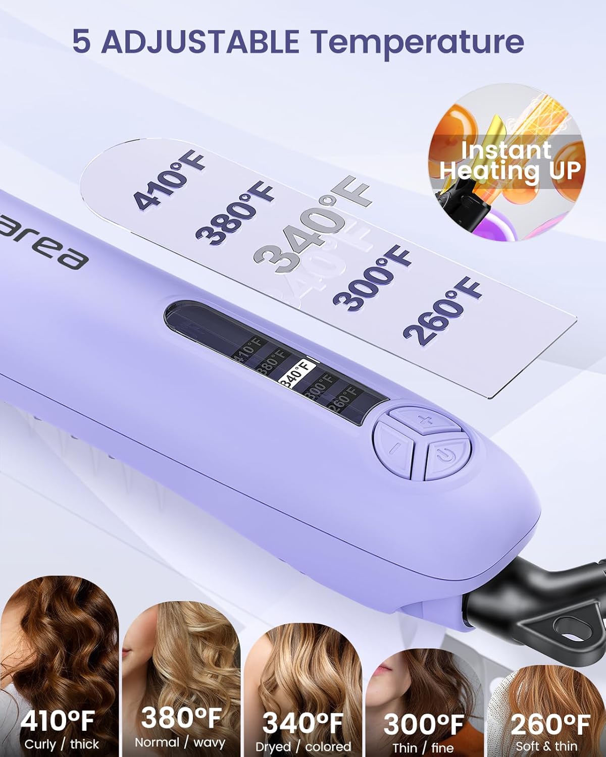 Ceramic Rotating Curling Iron, 3 in1 Self-Rotating Curler with Interchangeable Barrels (0.75" 1"