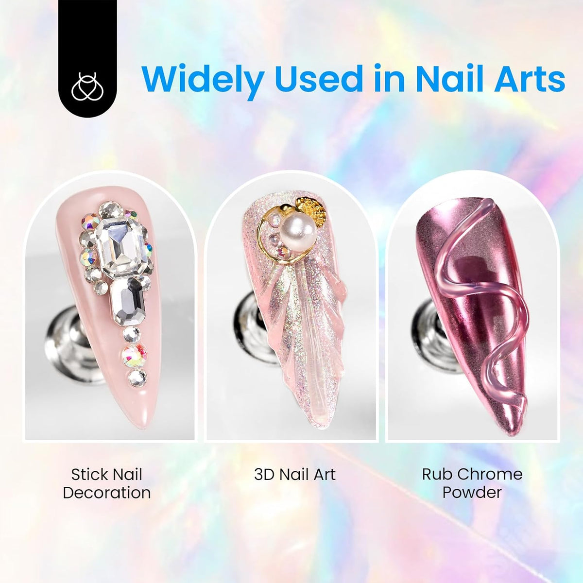 Beetles Sculpting Gel 3D Gel for Nail Art - 6 Colors No Wipe Nail Polish Rhinestone Nail Art Glue