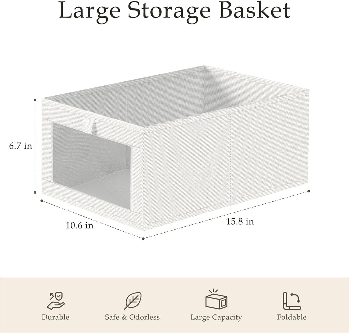 Criusia 6 Pack Linen Closet Organizers and Storage, Large Linen Closet Baskets for Organization