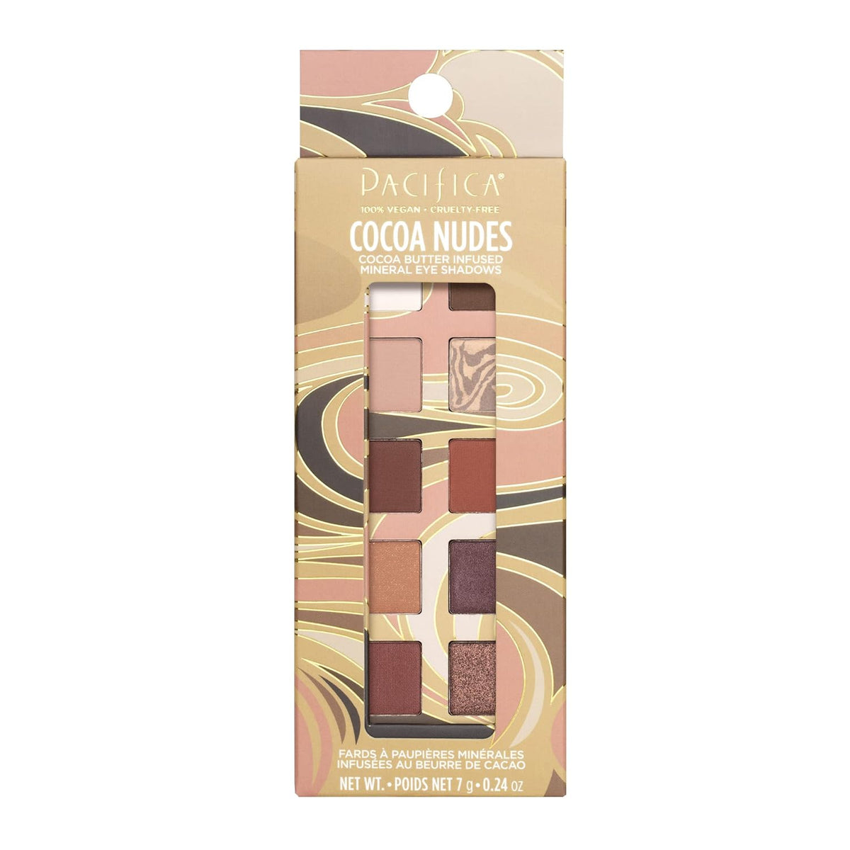 Pacifica Cocoa Nudes Mineral Eyeshadow Palette – 10 Shades Eye Makeup Naked Mineral Eye Shadow