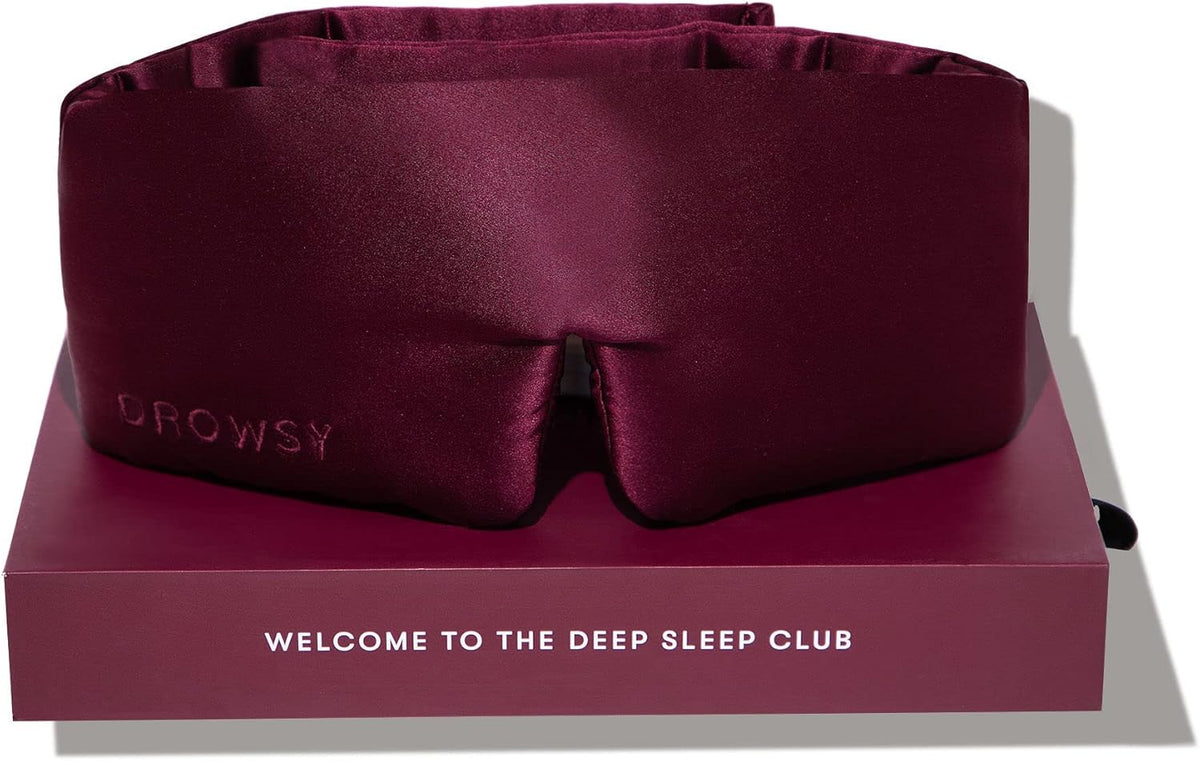 DROWSY Silk Sleep Mask. Face-Hugging, Padded Silk Cocoon for Luxury Sleep in Total Darkness. (La