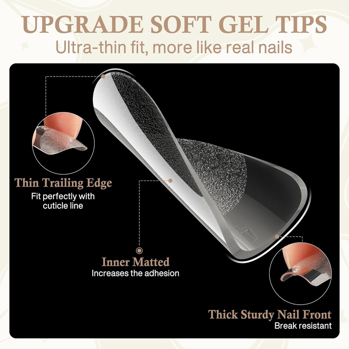Square Nail Tips: 504pcs Soft Gel Extra Short Press on Nails, 12 Sizes XS Full Cover Clear XXS