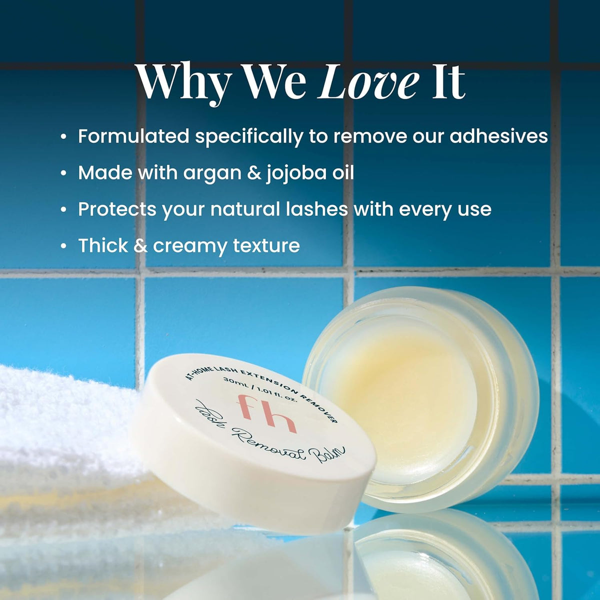 FlutterHabit Lash Removal Balm for Eyelash Adhesive and False Eyelashes, DIY Eyelash Extension