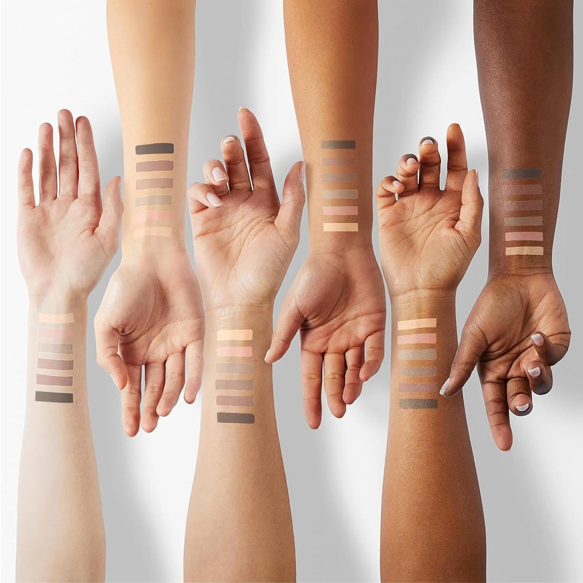 Nudes 2 Series Mini Eyeshadow Palette, Velvety Matte&Satin Finish, 6 Nude Taupe & Brown Neutral Eye