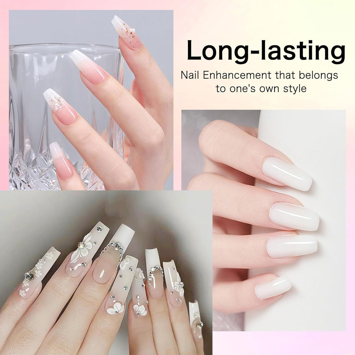 Acrylic Powder for Nail 56g: 2oz Lucent White Acrylic Powder Large Capacity Professional for 3D Art