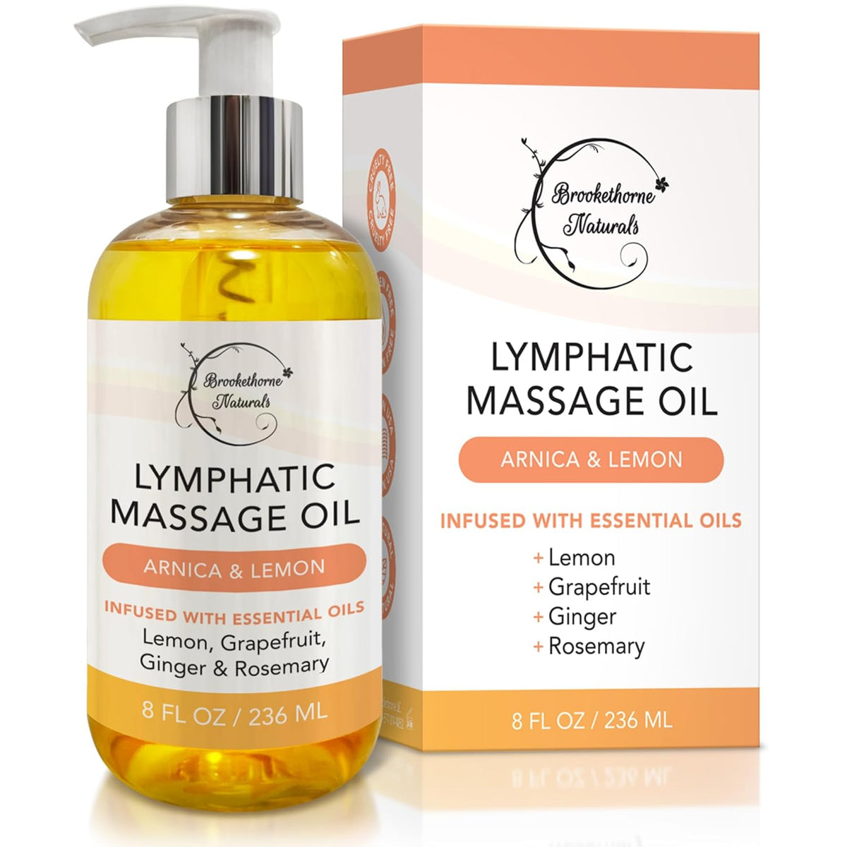 Lymphatic Massage Oil for Massage Therapy | 100% Natural Lymphatic Drainage Oil | Premium Quality