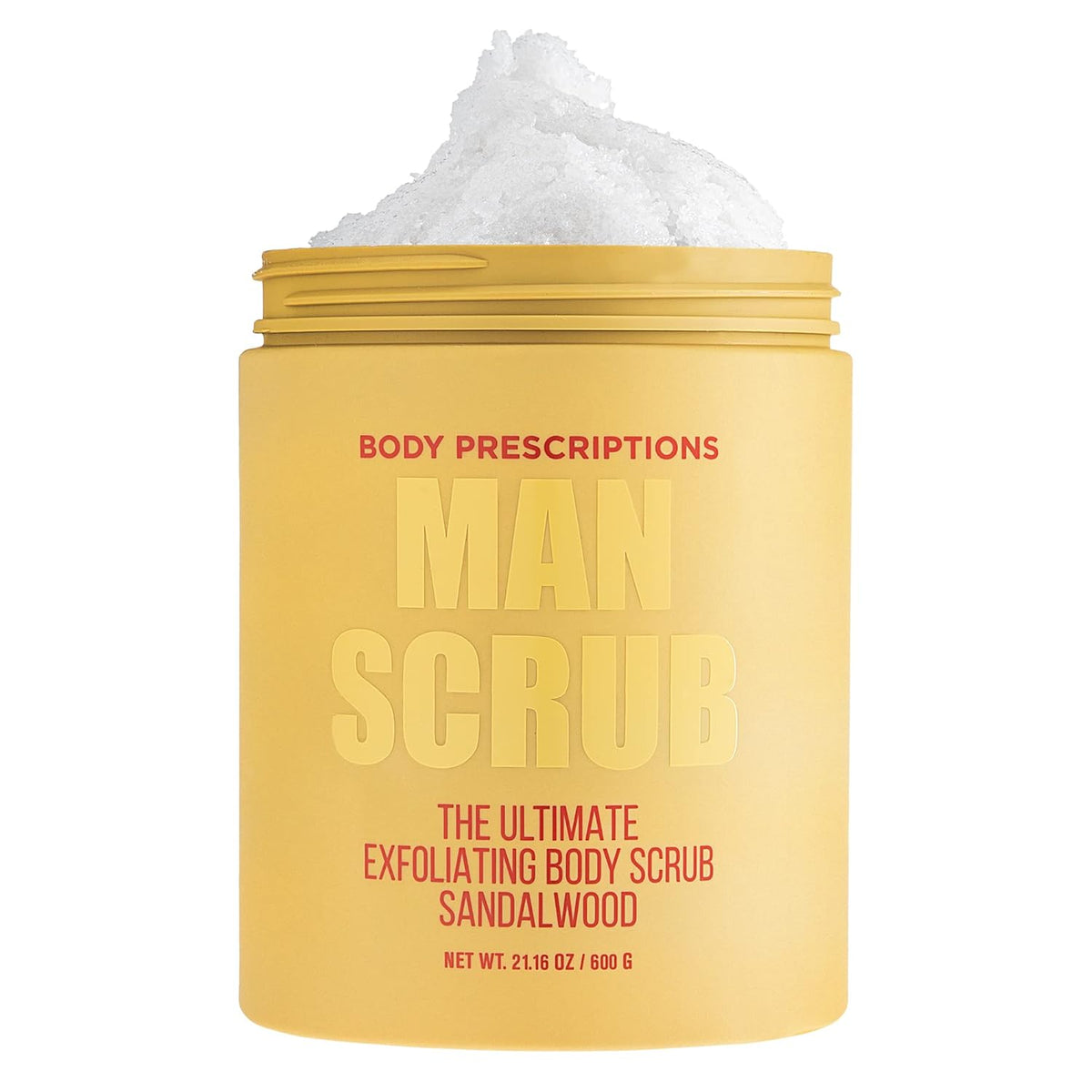 Body Prescriptions Men’s Exfoliating Body Scrub – Ultimate Skin Cleansing Wash in Jar with