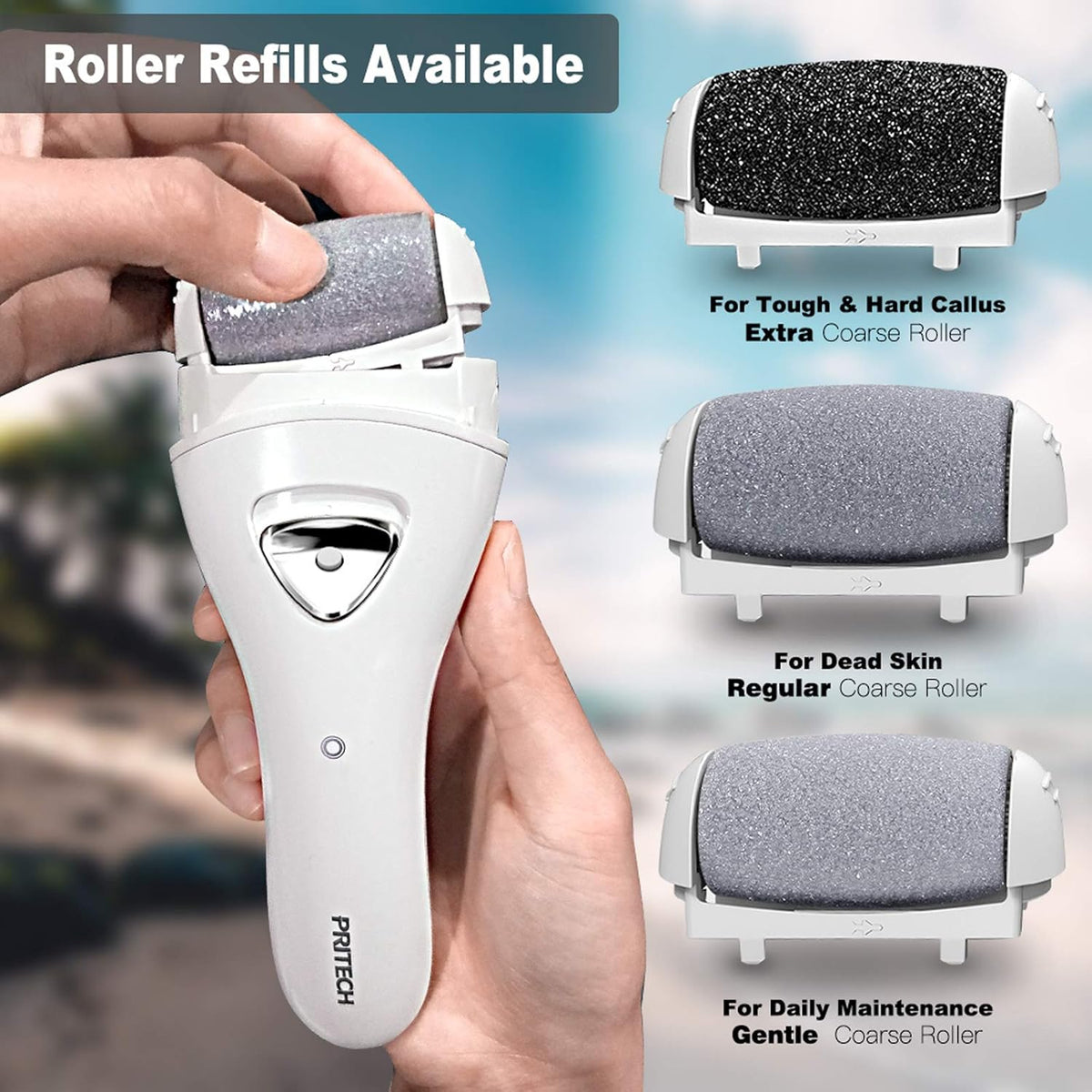Electric Foot Callus Removers Rechargeable, Portable Electronic Foot File Pedicure Tools, Electric