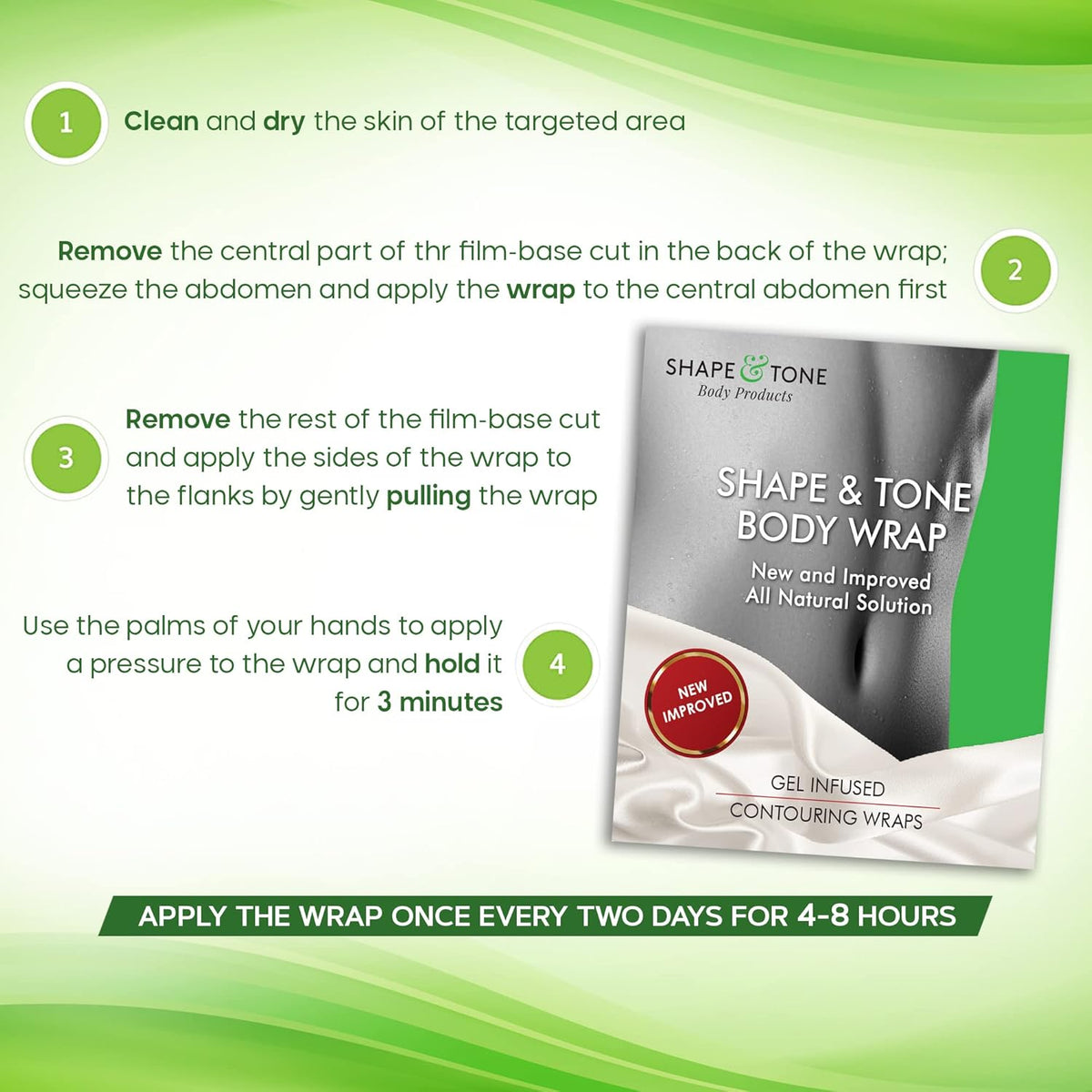 Toning Firming Body Sculpting Wrap for Definition – All Natural Anti Cellulite Wrap – Sculpting