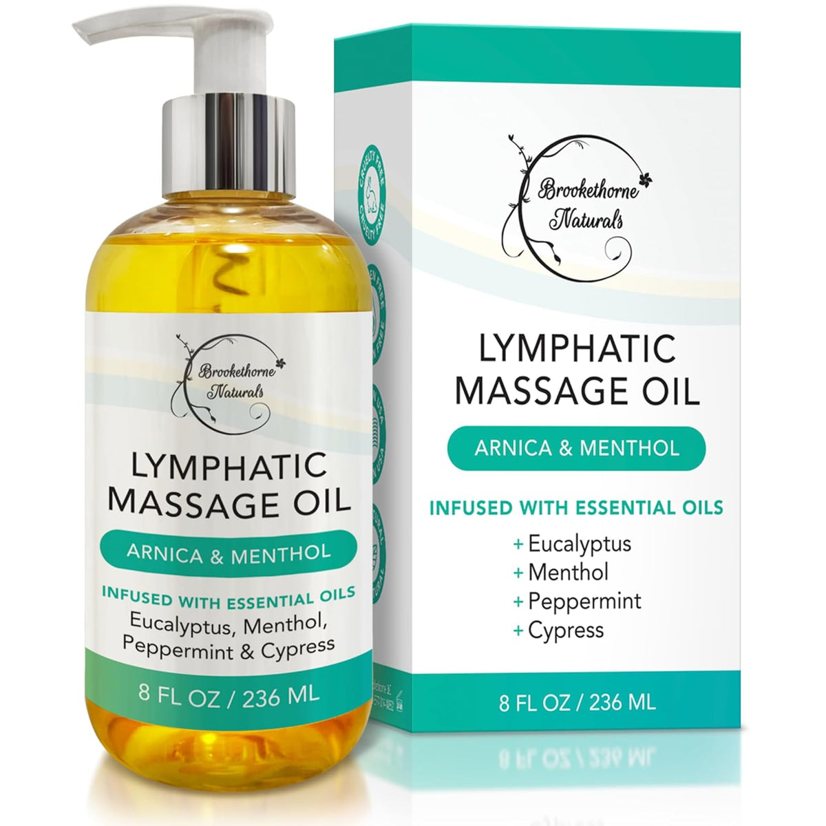 Lymphatic Drainage Massage Oil for Massage Therapy | Premium Quality, 100% Natural with Arnica