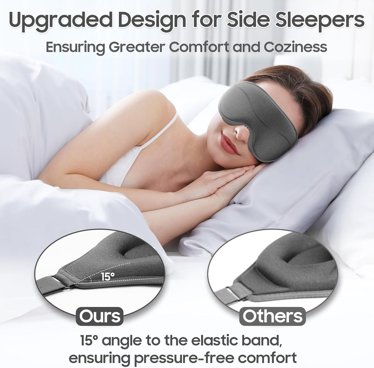 Sleep Mask - Total Blackout 3D Sleeping Mask, Super Lightweight & Silky Soft Eye Mask for Sleeping
