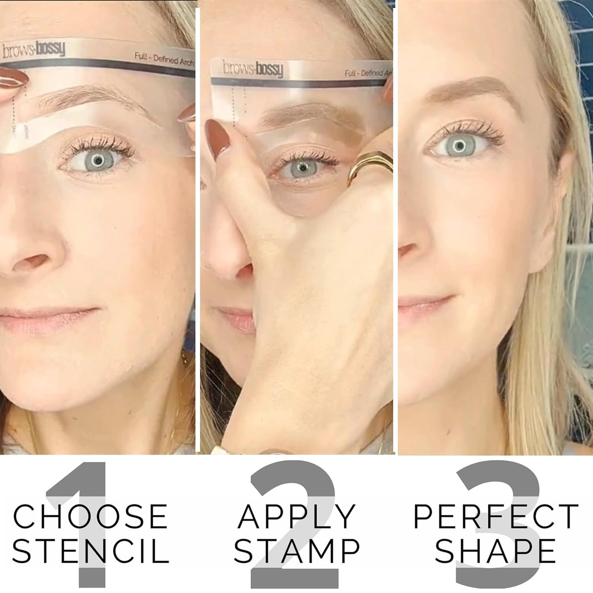 Dual-Color Eyebrow Stamp Stencil Kit with 9 Reusable Eyebrow Stencils for Professional Brow