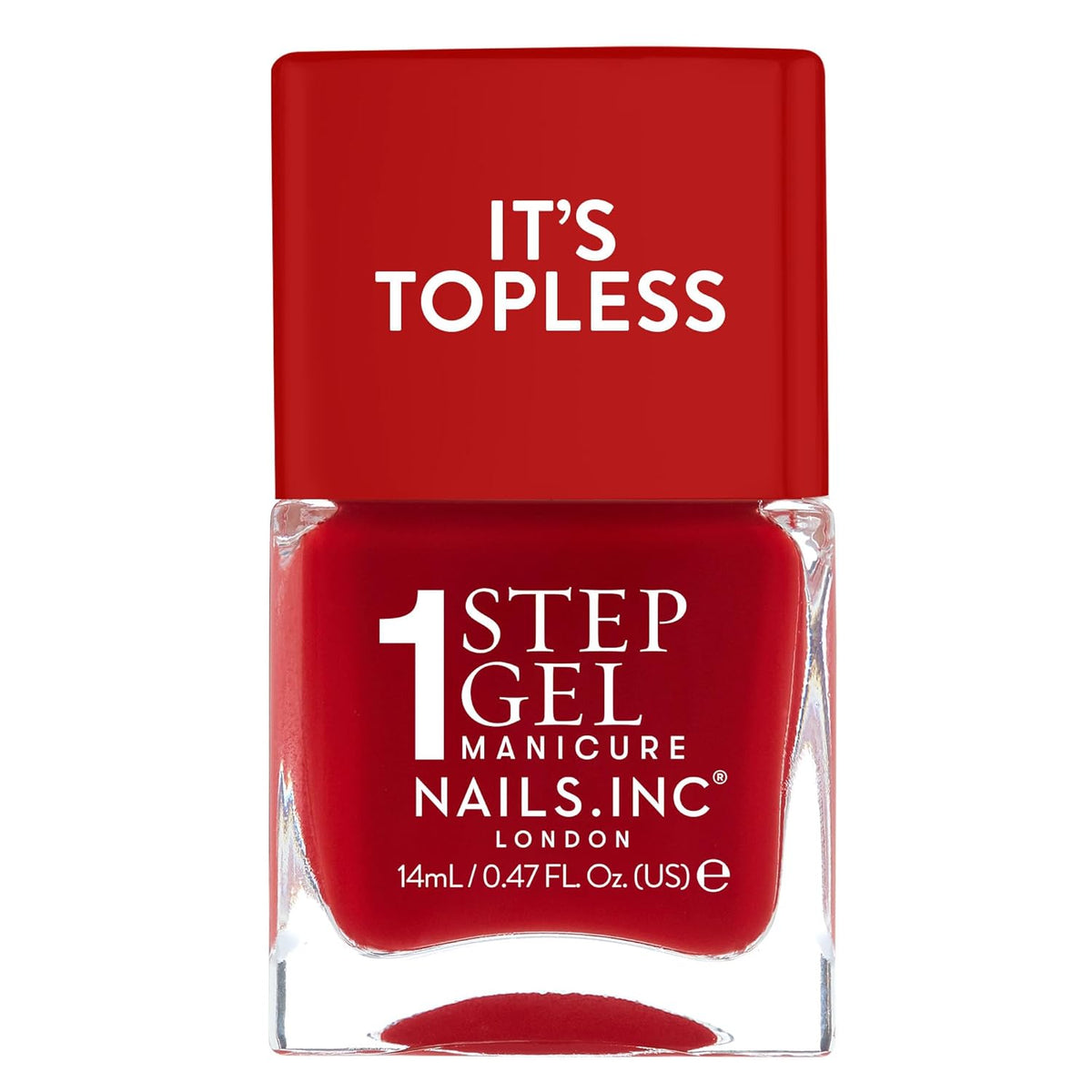 Nails Inc It's Topless Gel-Like Nail Polish, 4-in-1 Base Coat, Treatment, Color & Top Coat, Long