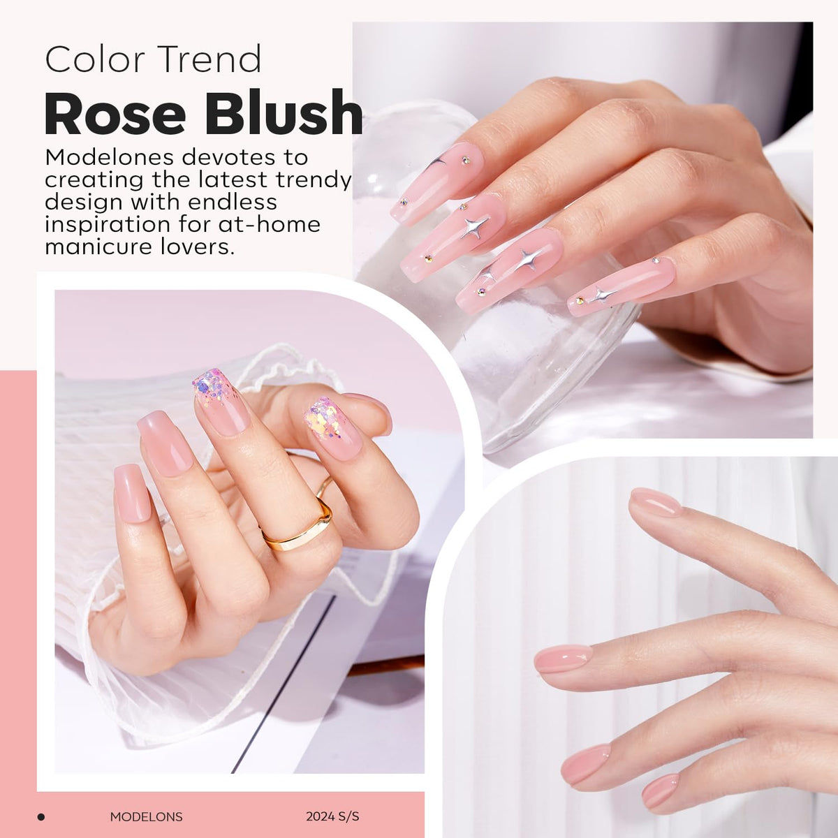 modelones Builder Nail Gel, 8-in-One Neutral Nude Pink Builder for Nail Thickening Apex Building