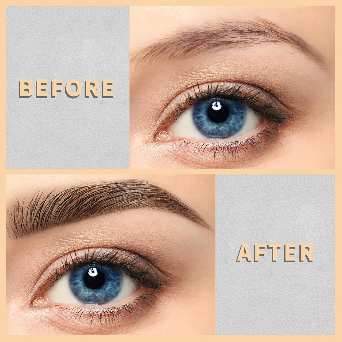 4-Fork Tip Microblading Eyebrow Pen - 2-in-1 Waterproof Eyebrow Pencil, Long-Lasting Natural