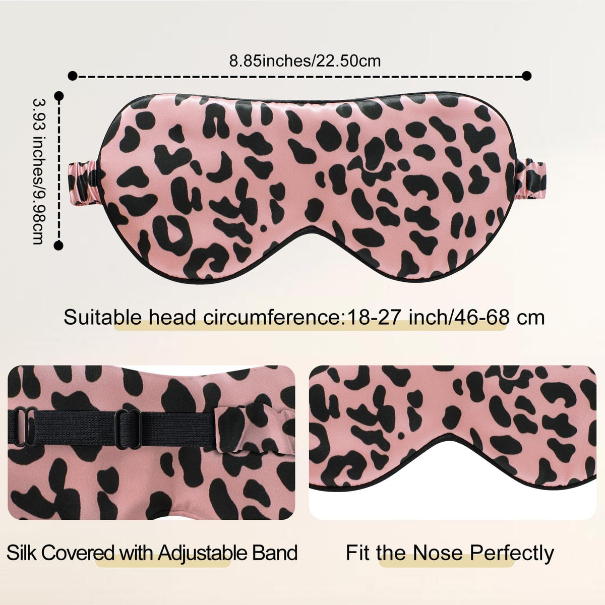ZIMASILK Adjustable 100% 22 Momme Mulberry Silk Sleep Mask for Sleeping, Filled with Premium