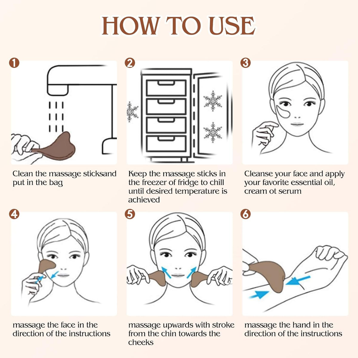 Cryo Sticks for Face - Gua Sha and Massage 2-in-1, Ice Globes-Facial Skin Care Tools for Women