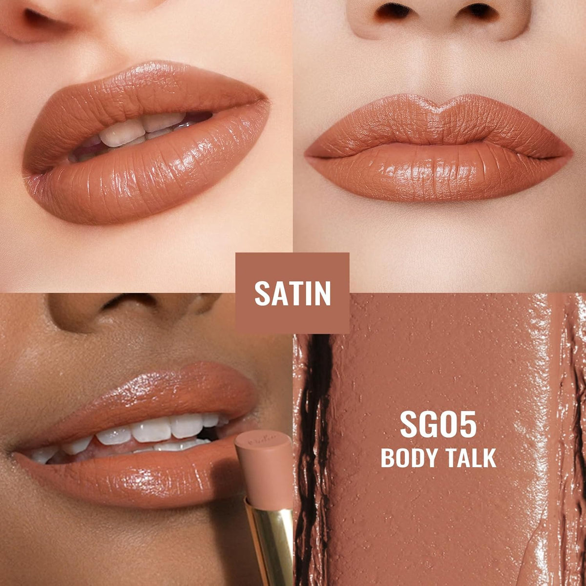 Oulac Brown Lipsticks for Women, Orange Matte Lip Stick, Full Coverage Lip Color, Satin Matte