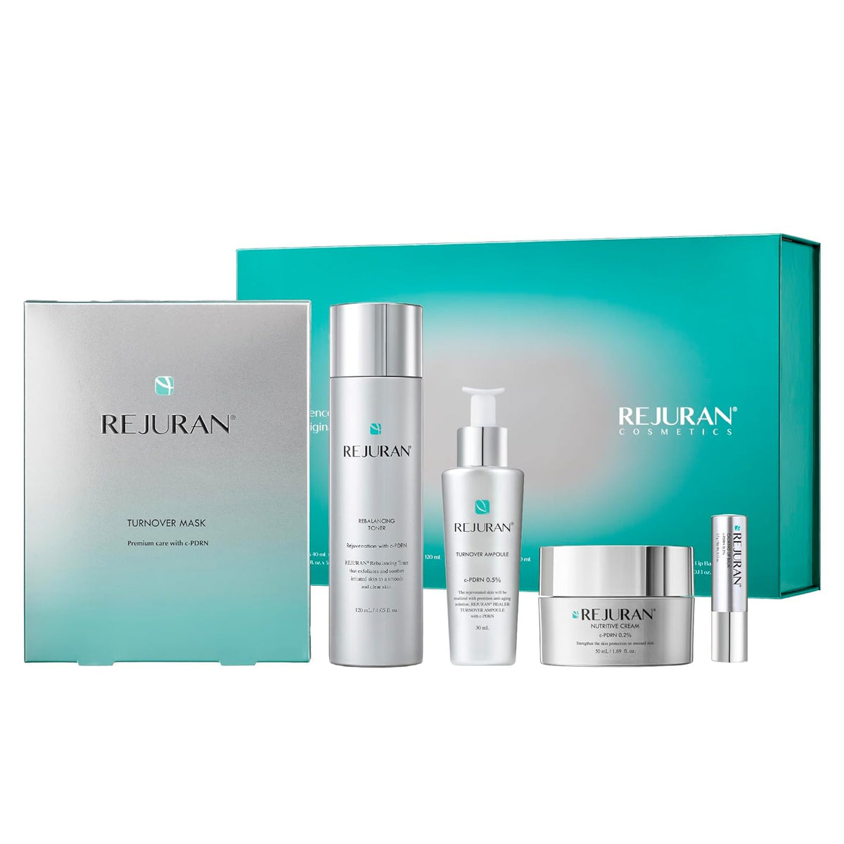 REJURAN® Total Aesthetic Skincare Set, c-PDRN® - Salmon DNA Rejuvenating Daily Skincare Kit for