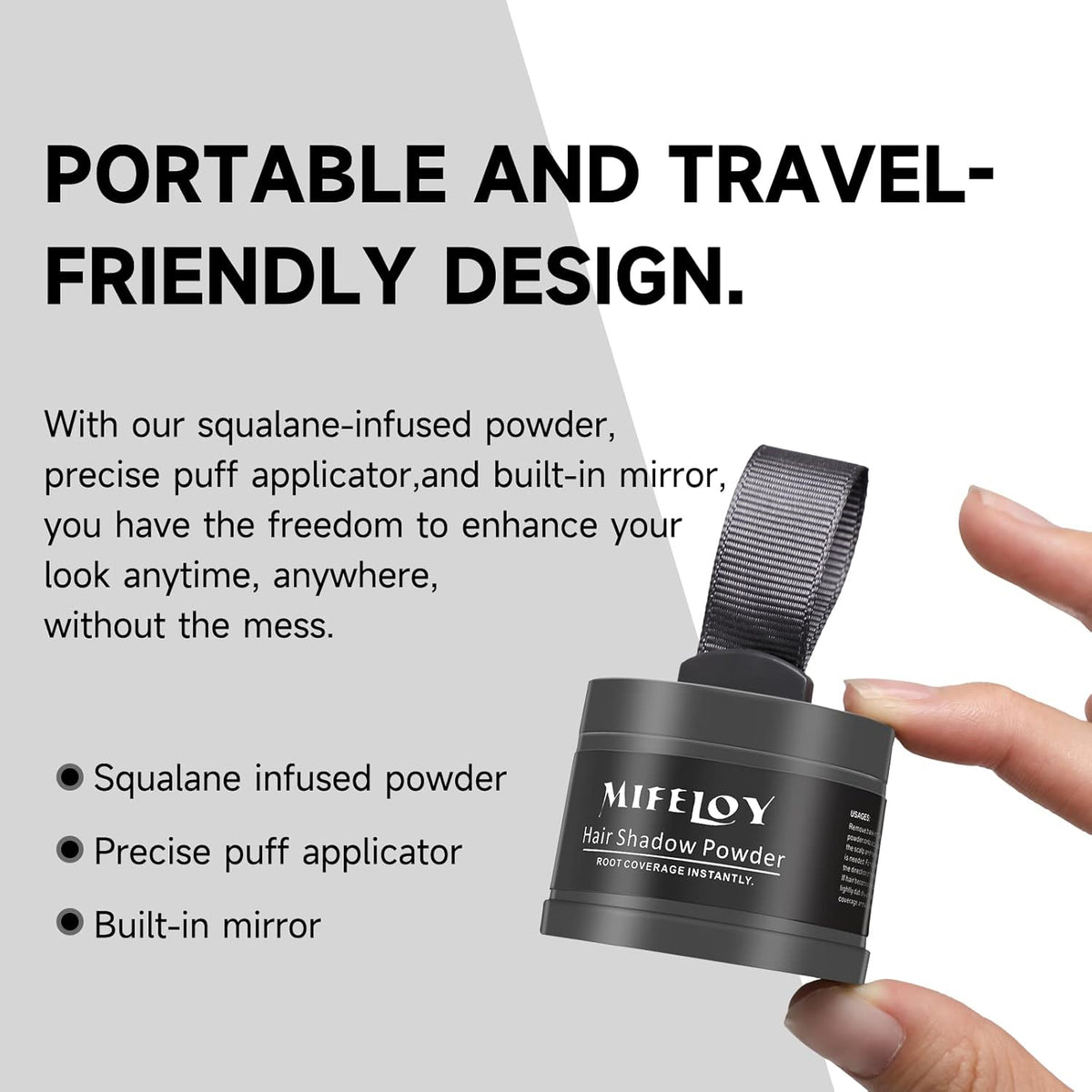 2 Pack Root Cover Up and Touch Up Powder - Conceals Grays, Thinning Hair, Hairline, Beard Line