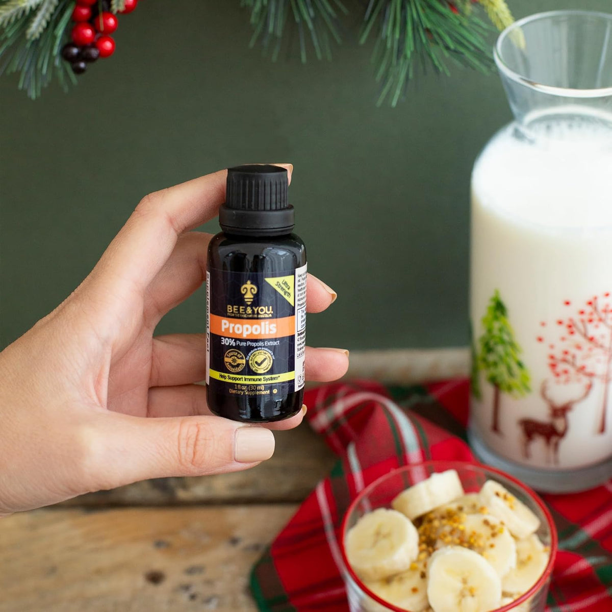 Bee and You Propolis Liquid Extract Drops, 30% Propolis, Ultra Pure, Immune Support Supplement