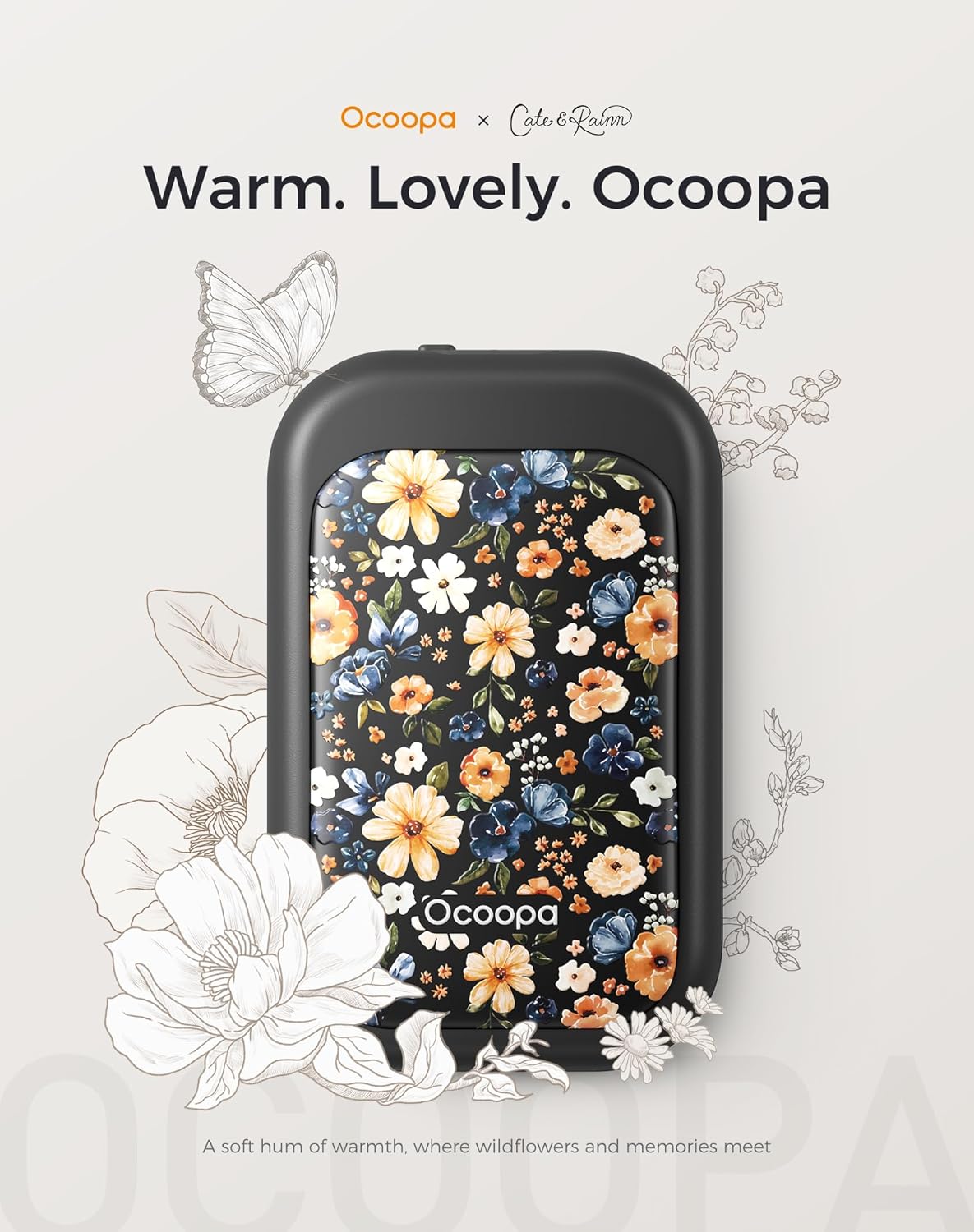 OCOOPA Magnetic Rechargeable Hand Warmers 2 Pack, Card-Style Electric AI Hand Warmers 5000mAh