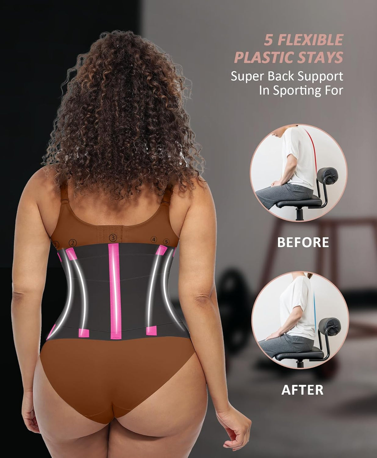 FeelinGirl Waist Trainer Belt Waist Cincher Trimmer Ab Belt Tummy Control Body Shaper with Triple
