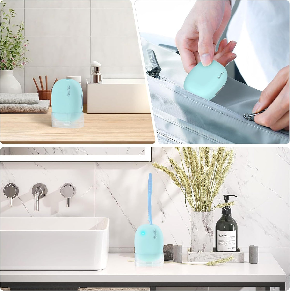 YourMate Rechargerable Toothbrush Sanitizer Case Travel Toothbrush Covers Case with Holder for