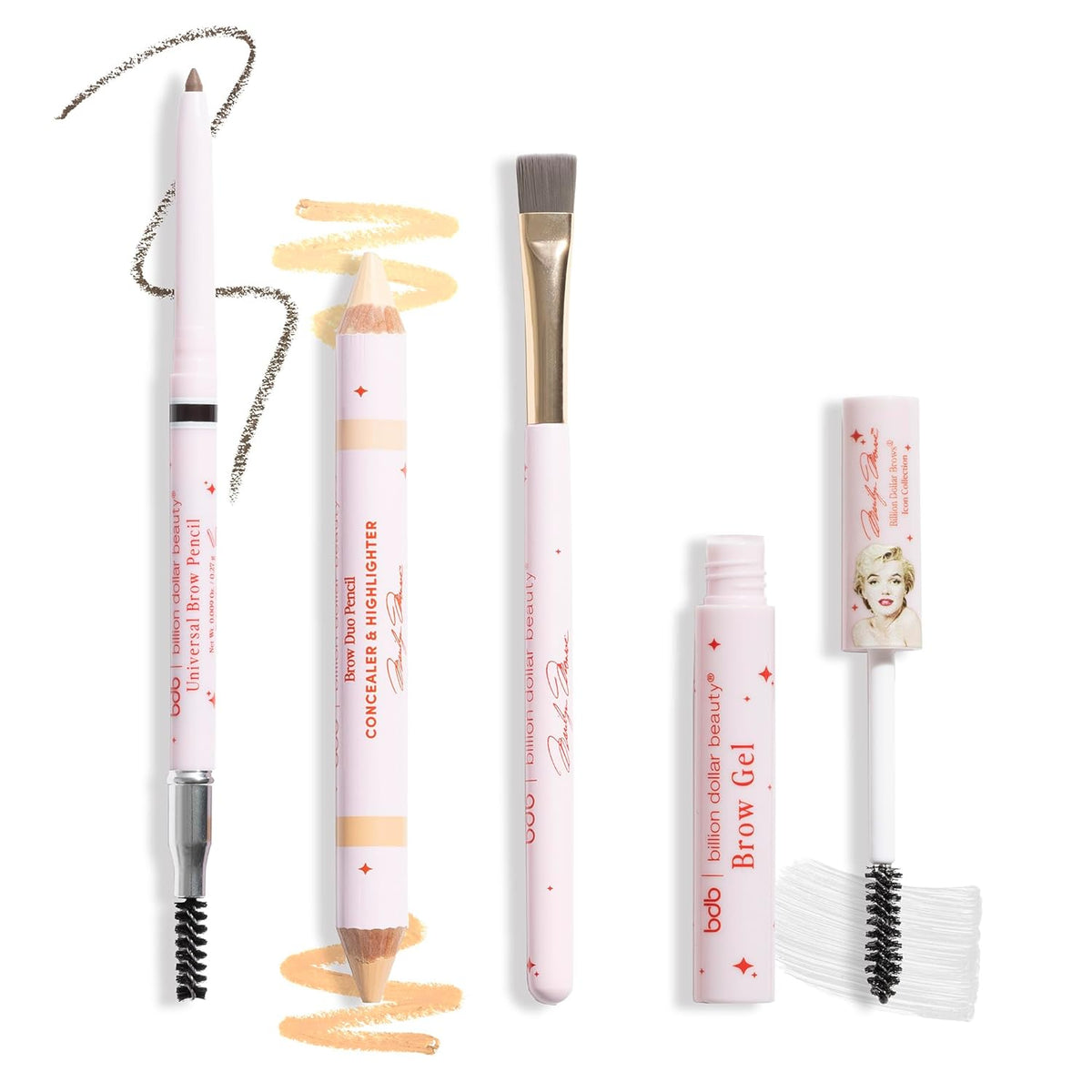 bdb Marilyn Monroe Universal Eyebrow Pencil - Precision Tip & Spoolie, Waterproof, Define Shape &