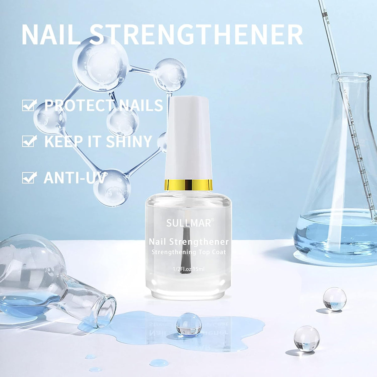 4in1 Nail Hardener Nail Strengthener Nail Rescue Calcium Primer for Thin Nails Growth Nail Repair