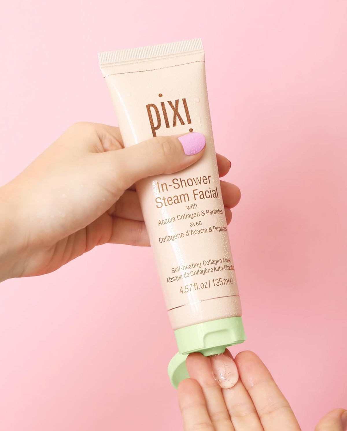 Pixi In-Shower Steam Facial | Gel-to Oil Cleanser for Radiant Skin | Deeply Nourishes, Softens &